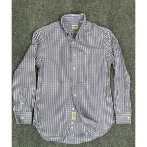 Gitman Bros Button Down Shirt Mens Blue Pink Check Long Sleeve Made In USA M